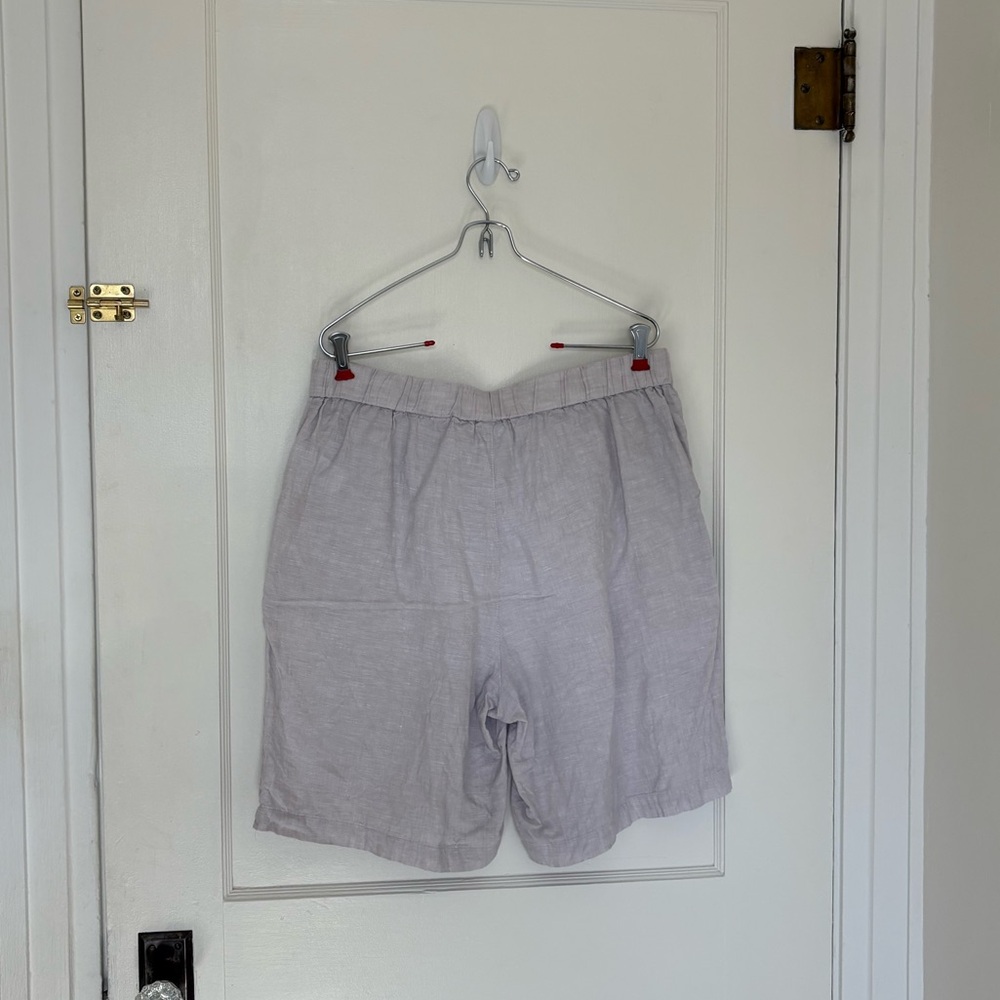 Linen Sigrid Olsen White Shorts - Picture 2 of 5